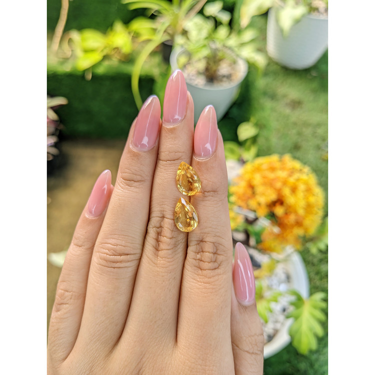 4.61 Ct.Tw. Citrine Pair from Brazil