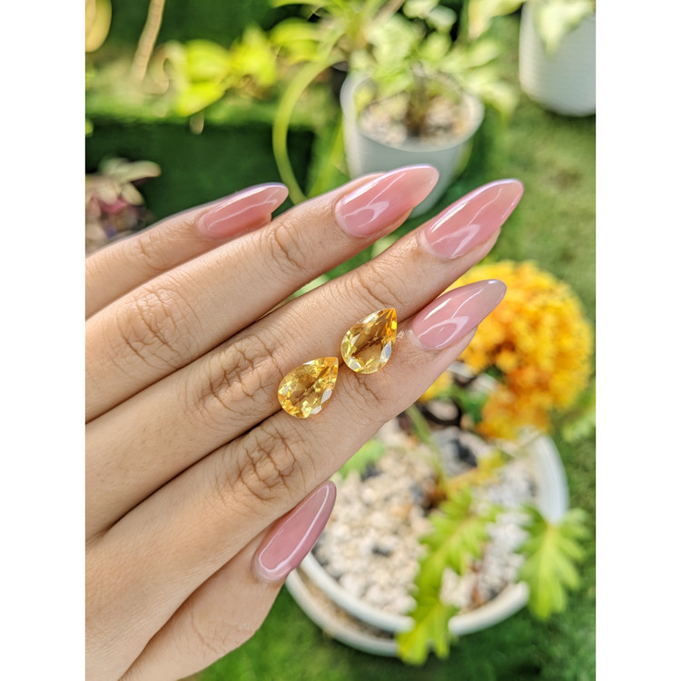 5.45 Ct.Tw. Citrine Pair from Brazil