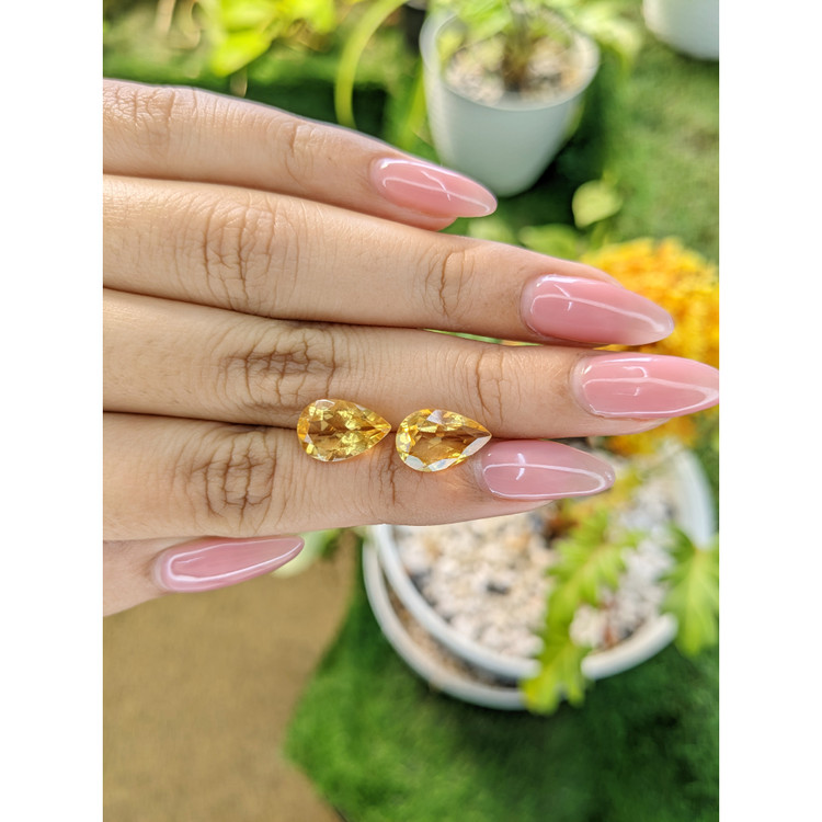5.45 Ct.Tw. Citrine Pair from Brazil