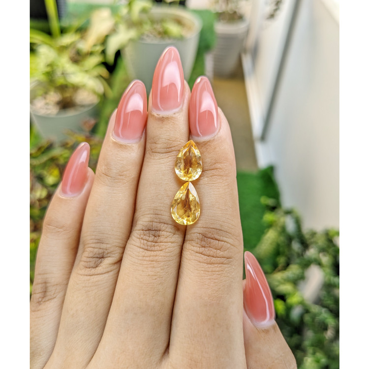 5.09 Ct.Tw. Citrine Pair from Brazil