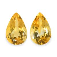 5.63 Ct.Tw. Pear Citrine Pair