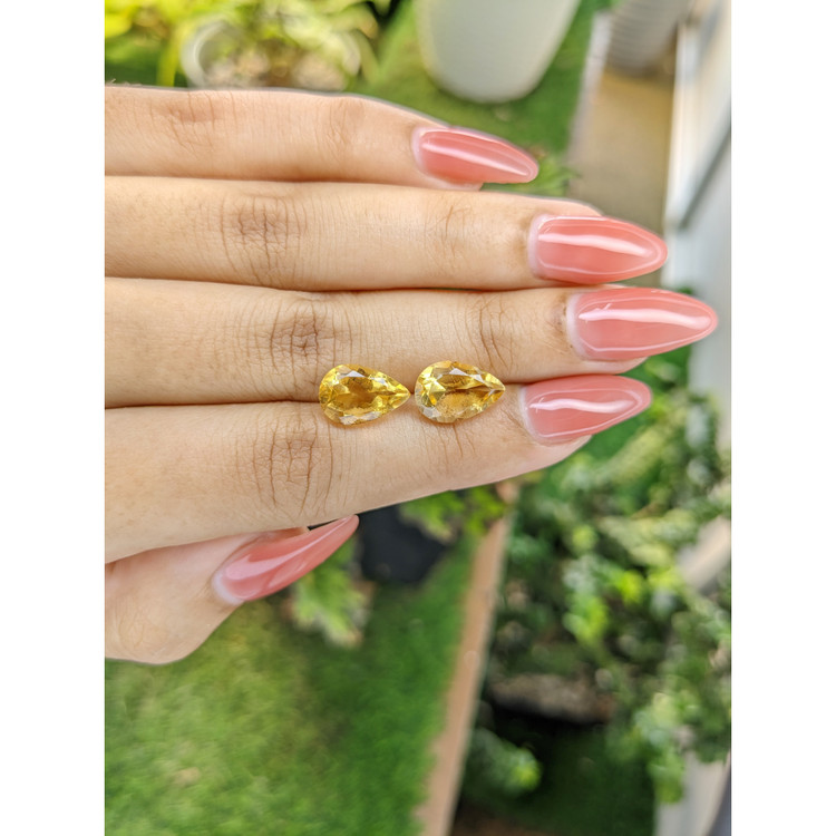 5.83 Ct.Tw. Citrine Pair from Brazil