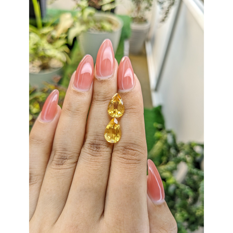 5.50 Ct.Tw. Citrine Pair from Brazil