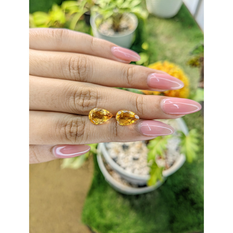 4.68 Ct.Tw. Citrine Pair from Brazil