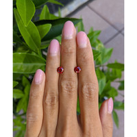 1.50 Ct.Tw.Total Carat Weight Ruby Pair from Mozambique Life Style