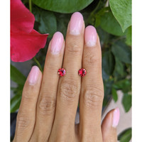 1.42 Ct.Tw.Total Carat Weight Ruby Pair from Mozambique Life Style