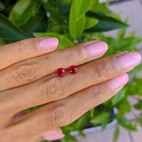 1.32 Ct.Tw.Total Carat Weight Ruby Pair from Mozambique Life Style