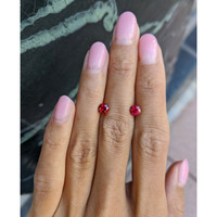 1.26 Ct.Tw.Total Carat Weight Ruby Pair from Mozambique Life Style