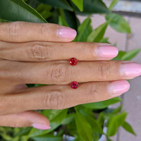 1.26&nbsp;Ct.Tw.Total Carat Weight Ruby Pair from Mozambique Life Style