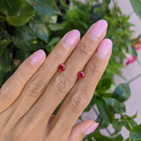 1.26 Ct.Tw.Total Carat Weight Ruby Pair from Mozambique Life Style