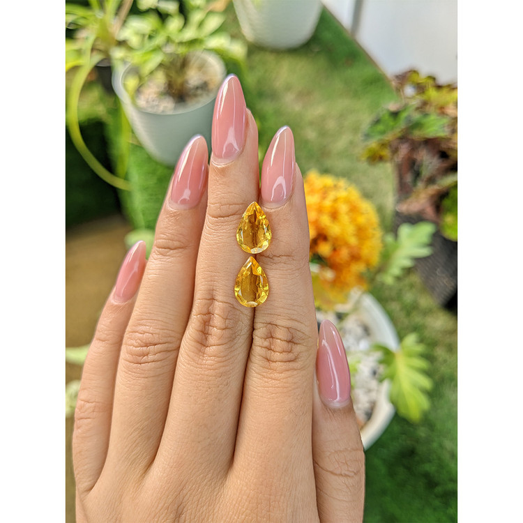 4.01 Ct.Tw. Citrine Pair from Brazil