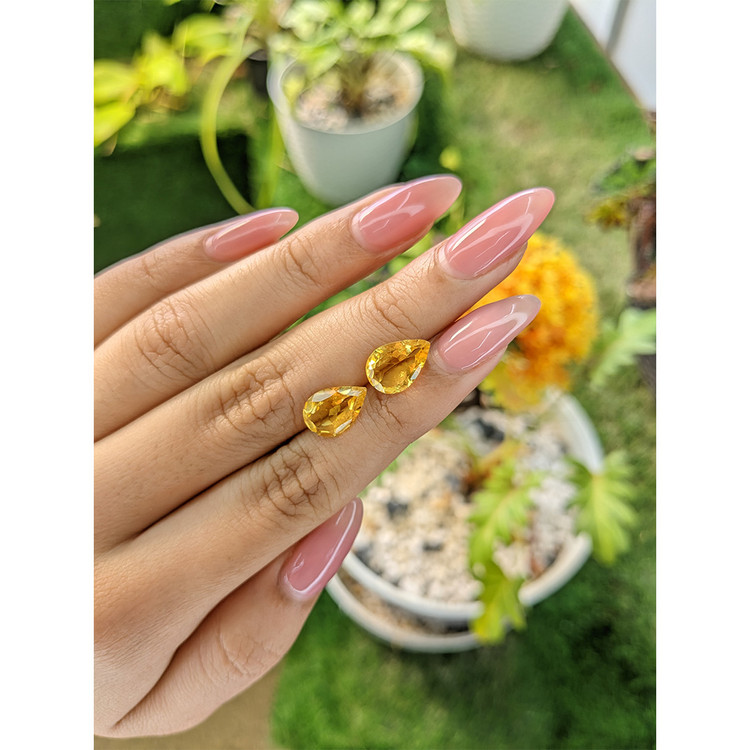 4.01 Ct.Tw. Citrine Pair from Brazil