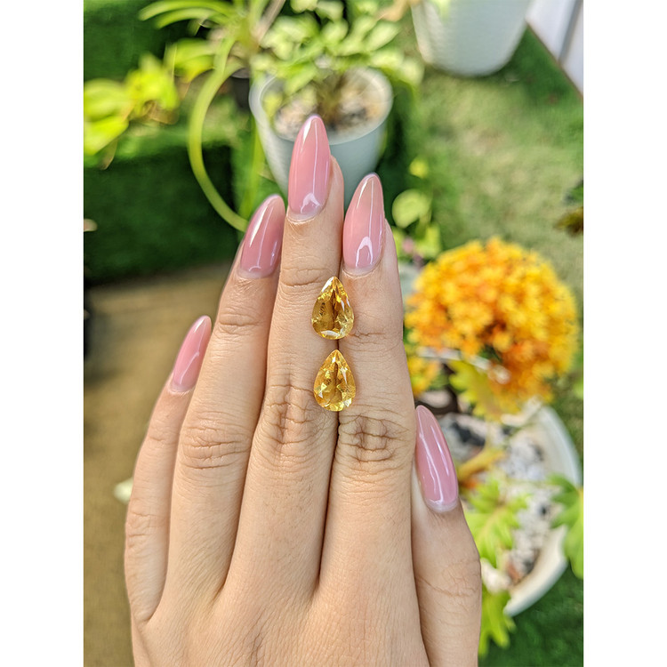 5.40 Ct.Tw. Citrine Pair from Brazil