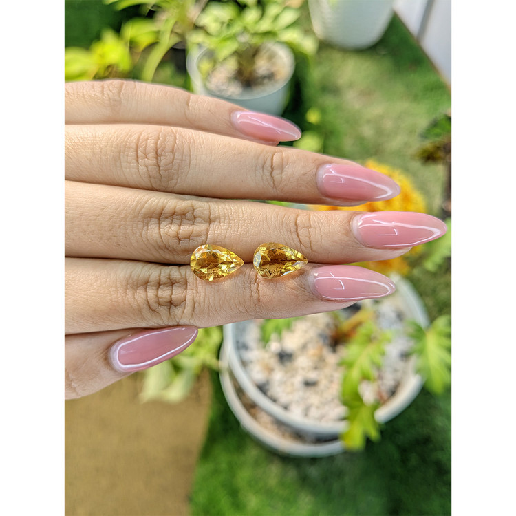 5.40 Ct.Tw. Citrine Pair from Brazil