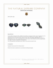6.19 Ct.Tw.Total Carat Weight Bluish Green Sapphire Pair from Madagascar Appraisal