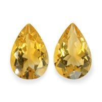 5.29 Ct.Tw. Pear Citrine Pair