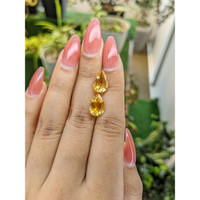 5.29 Ct.Tw.Total Carat Weight Yellow Citrine Pair from Brazil Life Style