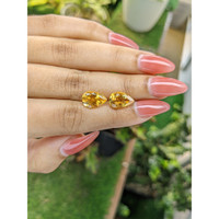 5.29 Ct.Tw.Total Carat Weight Yellow Citrine Pair from Brazil Life Style