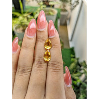 4.73 Ct.Tw.Total Carat Weight Yellow Citrine Pair from Brazil Life Style