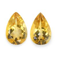5.26 Ct.Tw. Pear Citrine Pair
