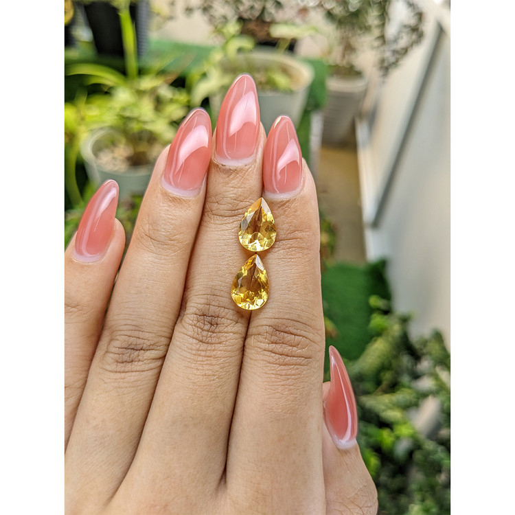 4.58 Ct.Tw. Citrine Pair from Brazil