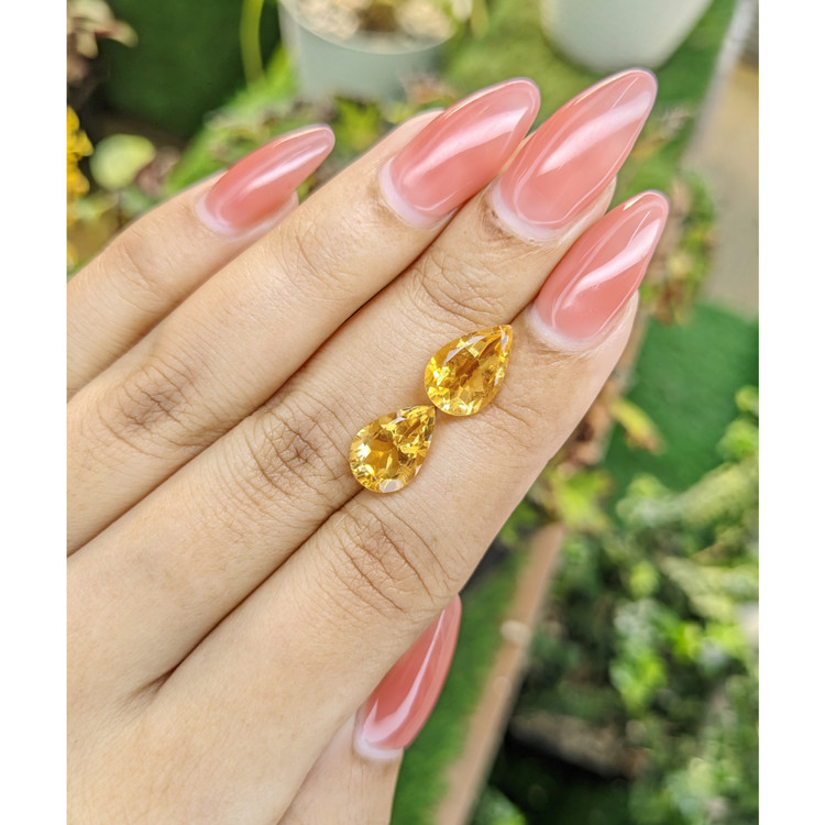 4.92 Ct.Tw. Citrine Pair from Brazil