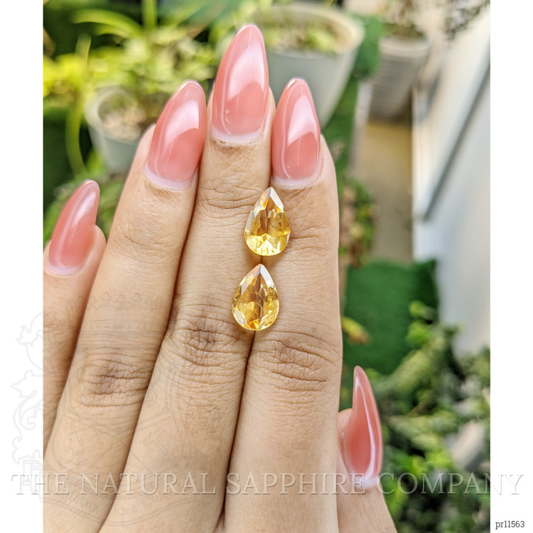 4.44 Ct.Tw. Yellow Citrine Pair from Brazil