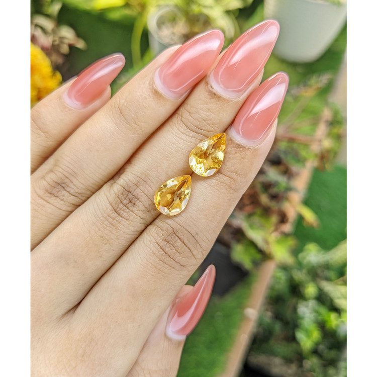 4.44 Ct.Tw. Citrine Pair from Brazil