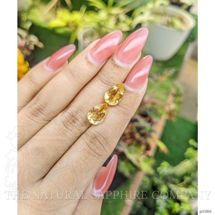 4.56 Ct.Tw. Yellow Citrine Pair from Brazil