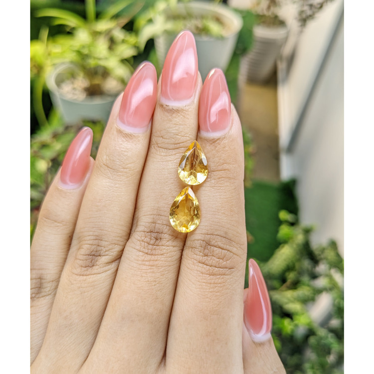 4.65 Ct.Tw. Citrine Pair from Brazil