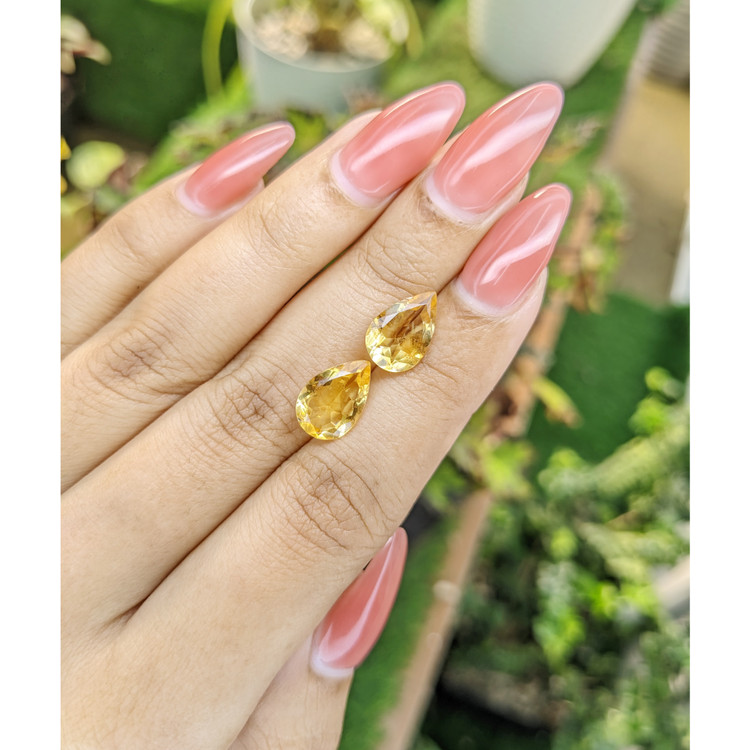 4.65 Ct.Tw. Citrine Pair from Brazil