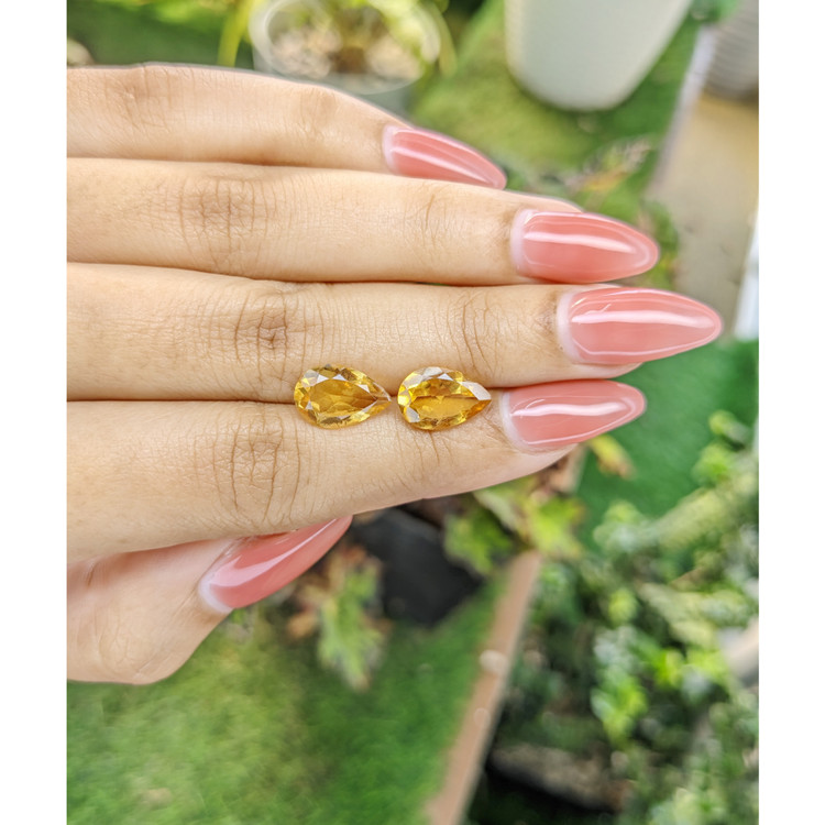 4.65 Ct.Tw. Citrine Pair from Brazil