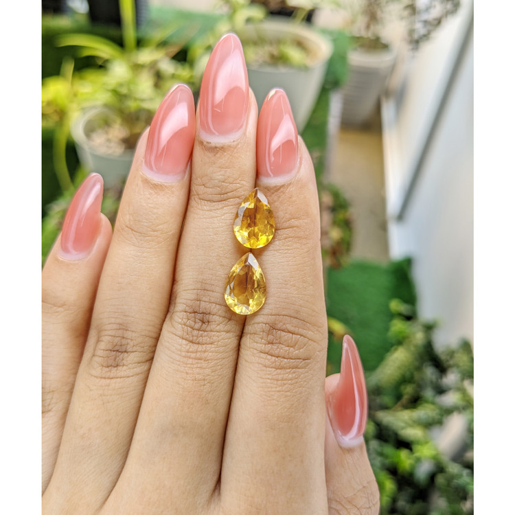 4.65 Ct.Tw. Citrine Pair from Brazil