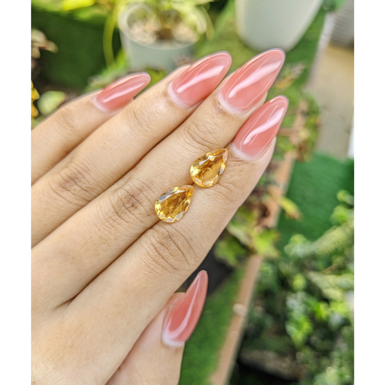 4.27 Ct.Tw. Citrine Pair from Brazil