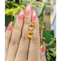 5.45 Ct.Tw.Total Carat Weight Citrine Pair from Brazil Life Style