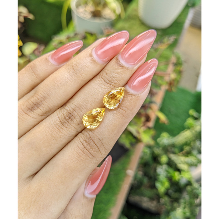 5.69 Ct.Tw. Citrine Pair from Brazil