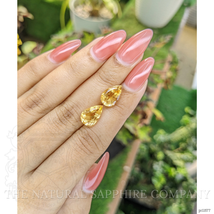 5.69 Ct.Tw. Yellow Citrine Pair from Brazil