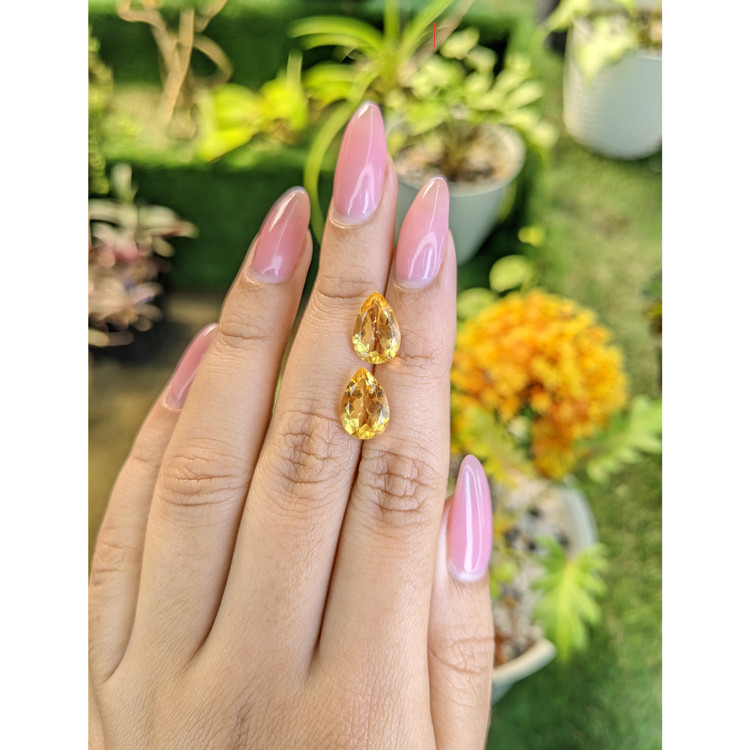 4.97 Ct.Tw. Citrine Pair from Brazil