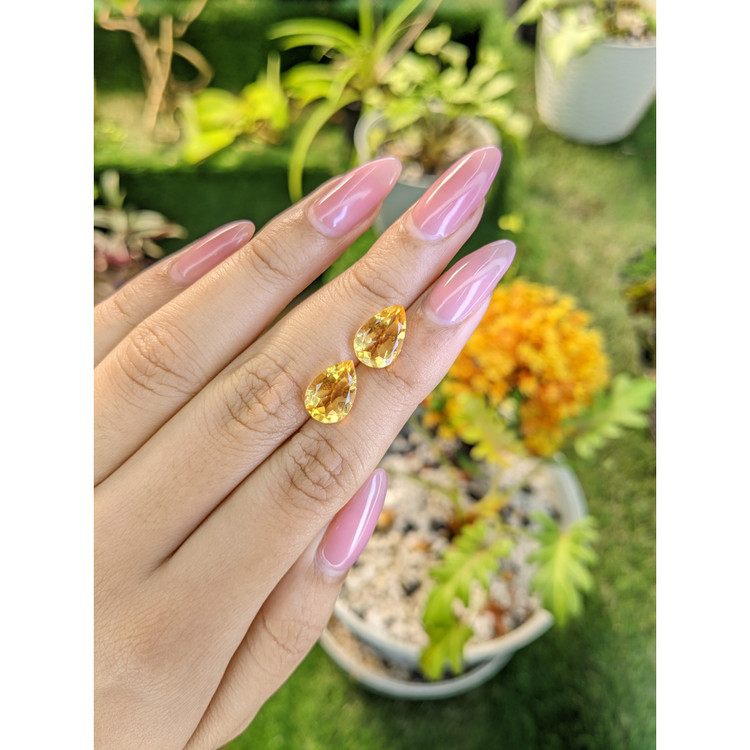 4.97 Ct.Tw. Citrine Pair from Brazil