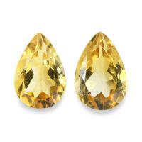 5.45 Ct.Tw. Pear Citrine Pair