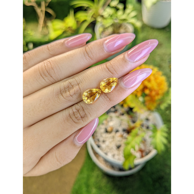 5.45 Ct.Tw. Citrine Pair from Brazil