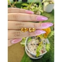 4.21 Ct.Tw.Total Carat Weight Citrine Pair from Brazil Life Style