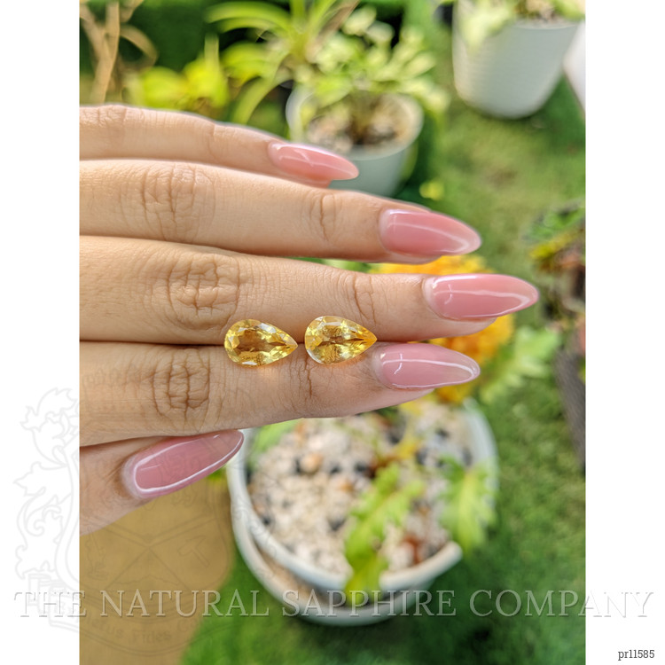 5.11 Ct.Tw. Yellow Citrine Pair from Brazil