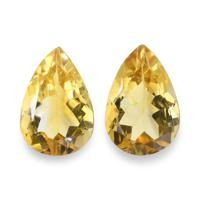 5.34 Ct.Tw. Pear Citrine Pair