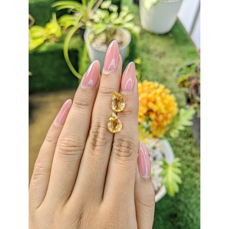 5.34 Ct.Tw. Citrine Pair from Brazil