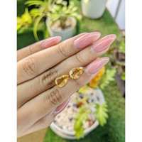 4.65 Ct.Tw.Total Carat Weight Yellow Citrine Pair from Brazil Life Style