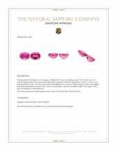 4.81 Ct.Tw.Total Carat Weight Pink Sapphire Pair from Madagascar Appraisal