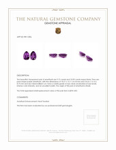 19.81 Ct.Tw.Total Carat Weight Amethyst Pair from Brazil Appraisal