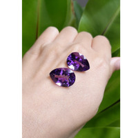 19.81 Ct.Tw.Total Carat Weight Amethyst Pair from Brazil Life Style