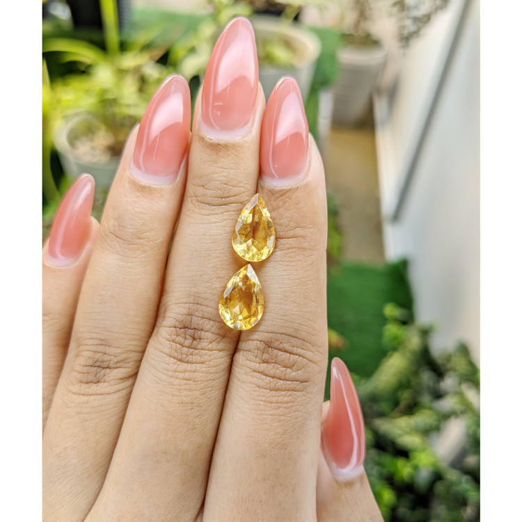 4.64 Ct.Tw. Citrine Pair from Brazil